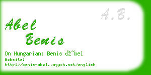 abel benis business card